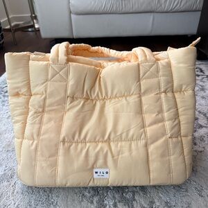 Wilo The Lable Butter Yellow Puffer Weekender Bag